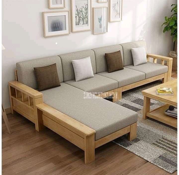 L Shape Wooden Sofa