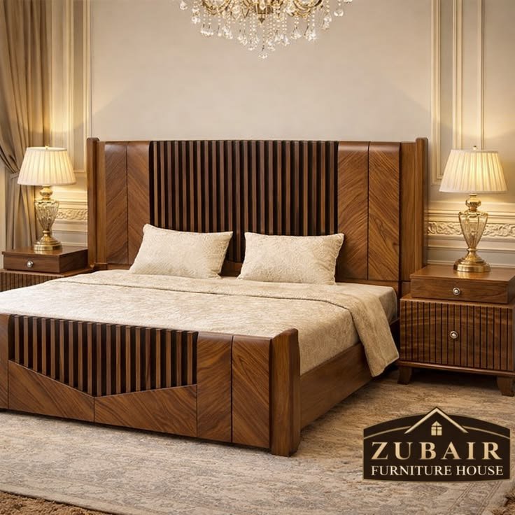Queen Size Wooden Bed