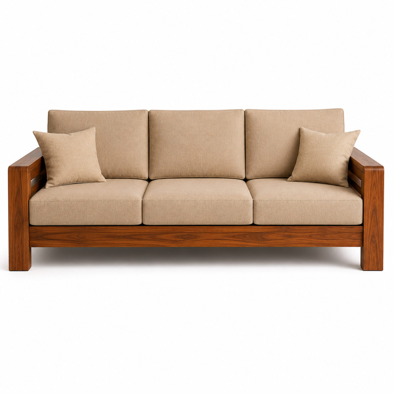 Solid Wood Sofa (3 Seater) - alternate view