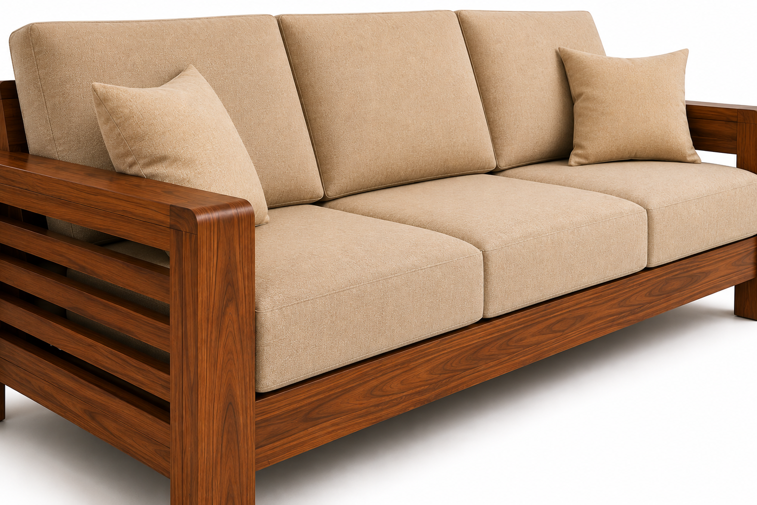 Solid Wood Sofa (3 Seater)